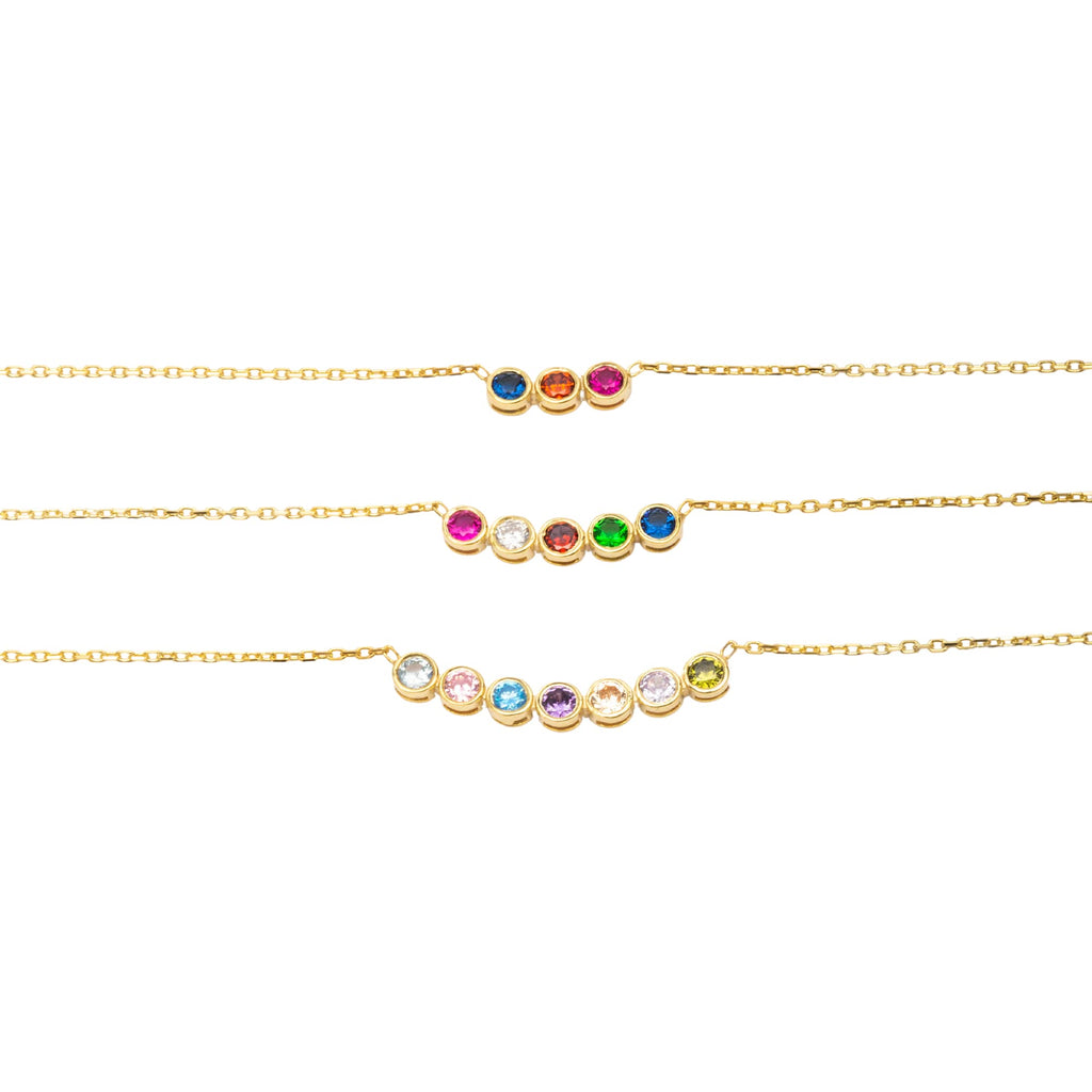 925 Sterling Silver Birthstone Necklace for Women – Personalized Dainty Necklace, Gift for Mom, Grandma, or Her, Mother's Day Gift, Birthday Gift, Birthstone Jewelry for Women