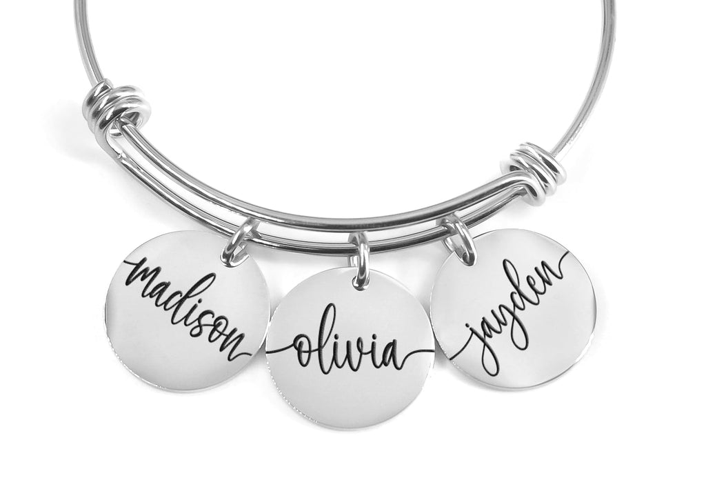 BrandedHeartJewelry Custom Personalized Mother's bracelet with kids names - Mothers day gift for mom