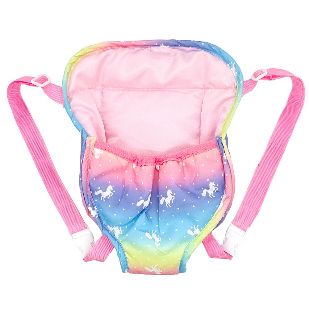 Doll Accessories Baby Doll Carrier Toys Baby Dolls Backpack for 12-18 Inch American OG Doll (Rainbow)