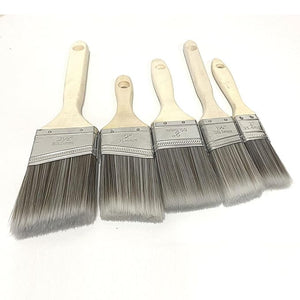 Pro Grade, Paint Brushes, 5-Piece, Paint Brush Set: Flat & Angle Brushes for Latex and Oil Paints, Stains, Interior & Exterior Home Improvement