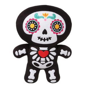 Soulchen 12 Inch Day of The Dead Plush Skeleton Doll Soft Stuffed Sugar Skull Gifts for Halloween Dia De Los Muertos Day of The Dead Party Decorations Supplies