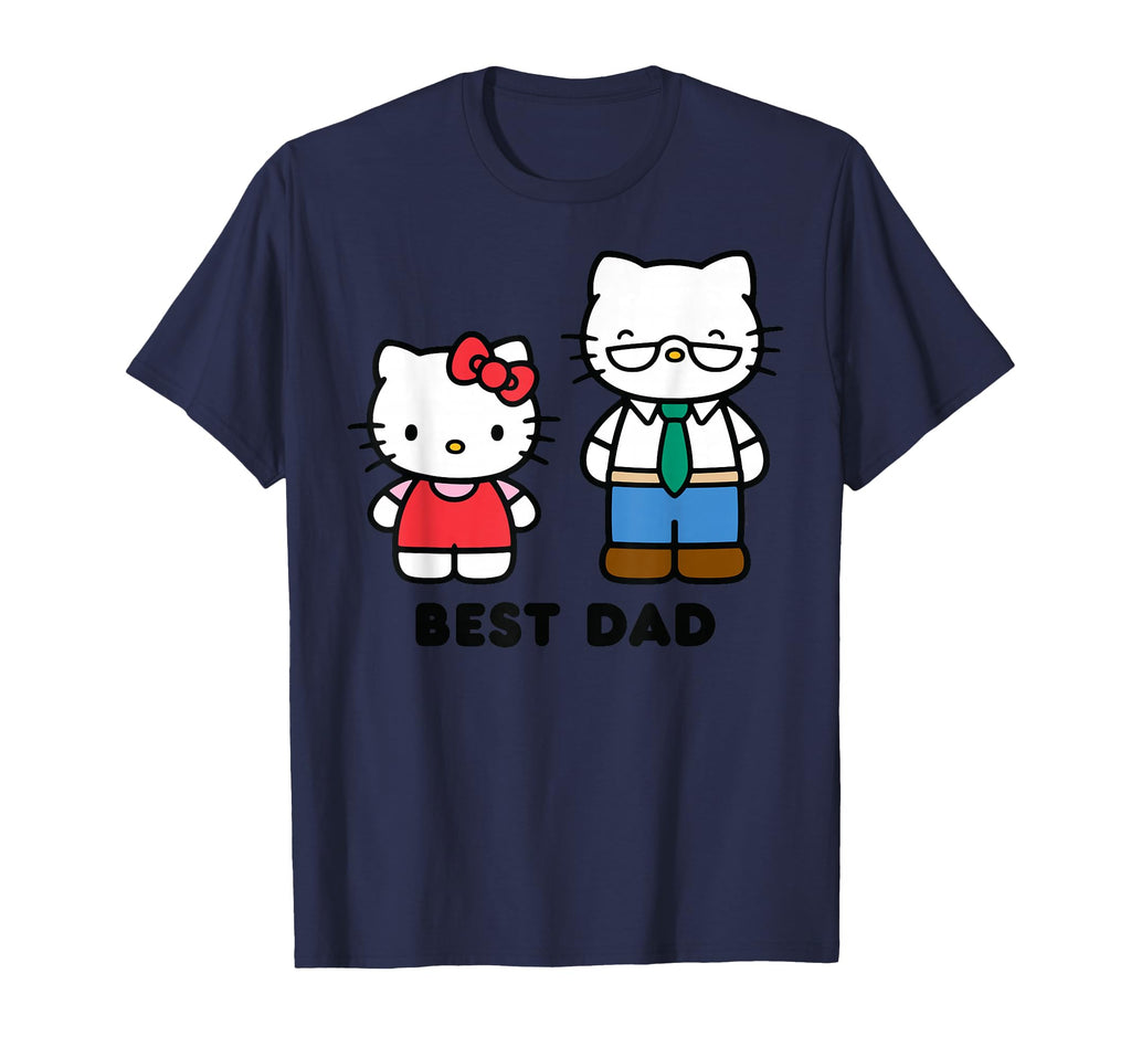 Hello Kitty Best Dad Fathers Day T-Shirt Small