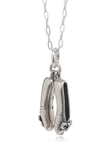 EnCharmed Sterling Silver Ballet Shoes Ballerina Dance Slippers 3D Charm Necklace, 18"