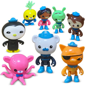 CHANECALL Action Figures Toy, 8 Pcs Cake Topper Figures Decorations, Mini Animals Figurines Playset, Ocean Educational Toys Set for Kids for Birthday Party Supplies Christmas