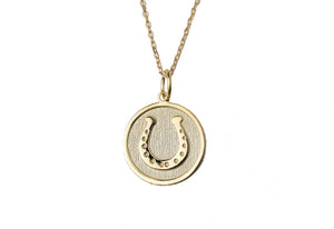 Horseshoe Necklace, Horseshoe Pendant, Christmas Gift Necklace, Good Luck Gifts, Gold Plated Lucky Charm, Birthday Gift Necklace