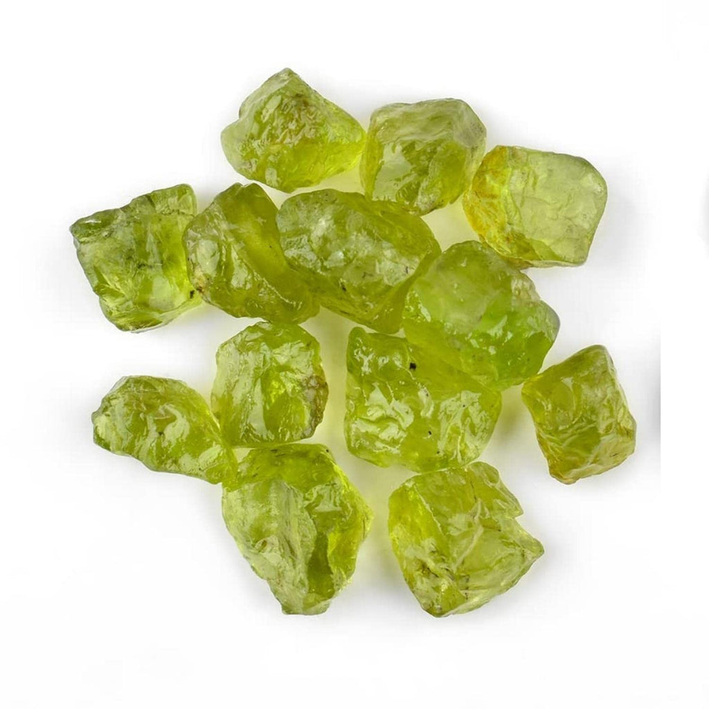InfinityGemsArt Natural Raw Peridot Crystal Gemstone (Approx. 30 Carats) – Rough Loose Stones for Jewelry Making, Healing Crystals, Chakra Balancing, August Birthstone, DIY Crafts & Art Supplies