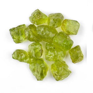 InfinityGemsArt Natural Raw Peridot Crystal Gemstone (Approx. 30 Carats) – Rough Loose Stones for Jewelry Making, Healing Crystals, Chakra Balancing, August Birthstone, DIY Crafts & Art Supplies