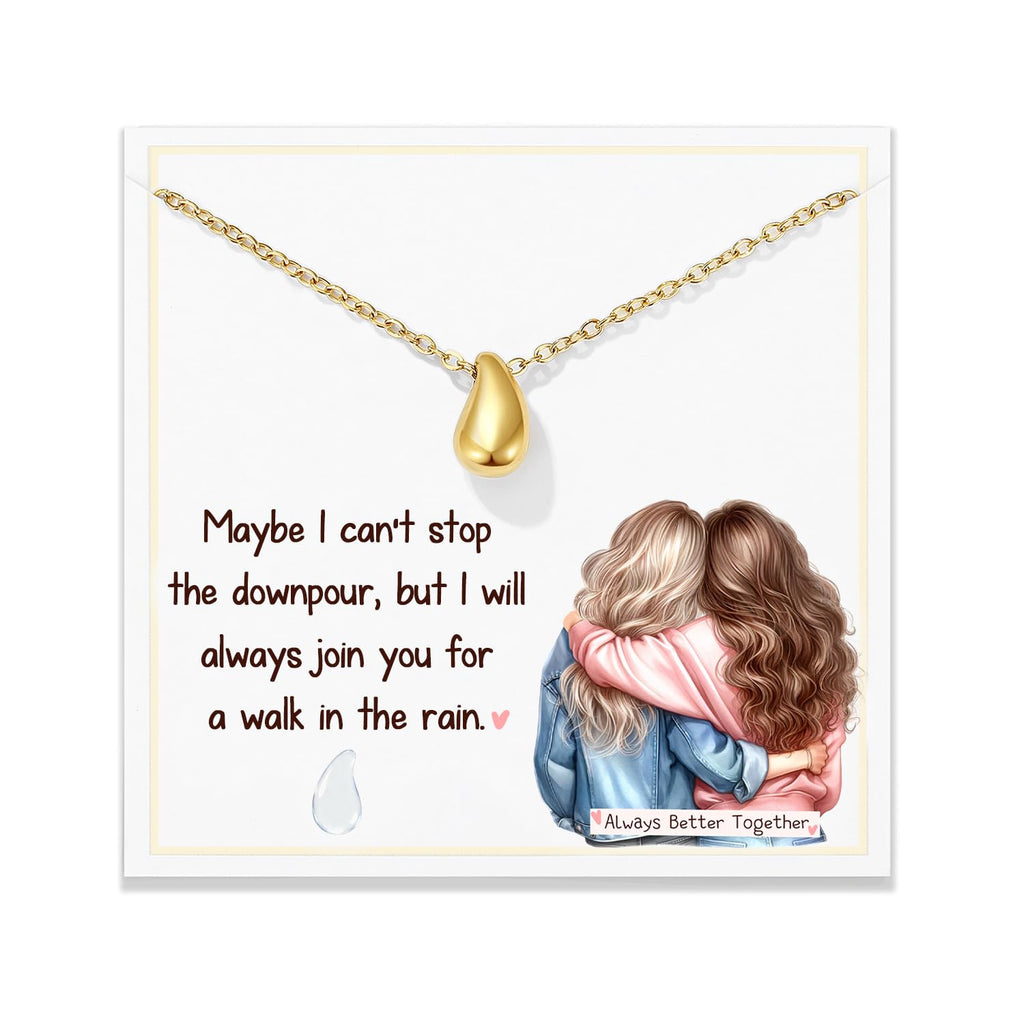 Quietsun Best Friend Friendship Gifts for Women 2025 Christmas Gift Ideas Bestie Birthday Gifts Girls Unique Gold Necklace Jewelry Sentimental BFF Badass Gift Female Long Distance Valentines Day Her