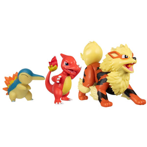 Pokemon Battle Figure Arcanine, Charmeleon & Cyndaquil Exclusive 3-Inch Mini Figure 2-Pack