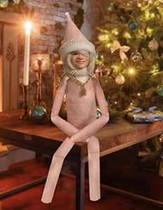 Christmas Elf Doll, Handmade Black Elf Hip Hop Doll, for Home Garden Decoration Holiday Halloween Toy