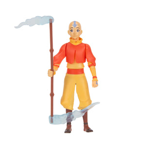 Jazwares Avatar: The Last Airbender Aang (Book One) - 4.5-Inch Scale Figure with Staff, Air Effects, and