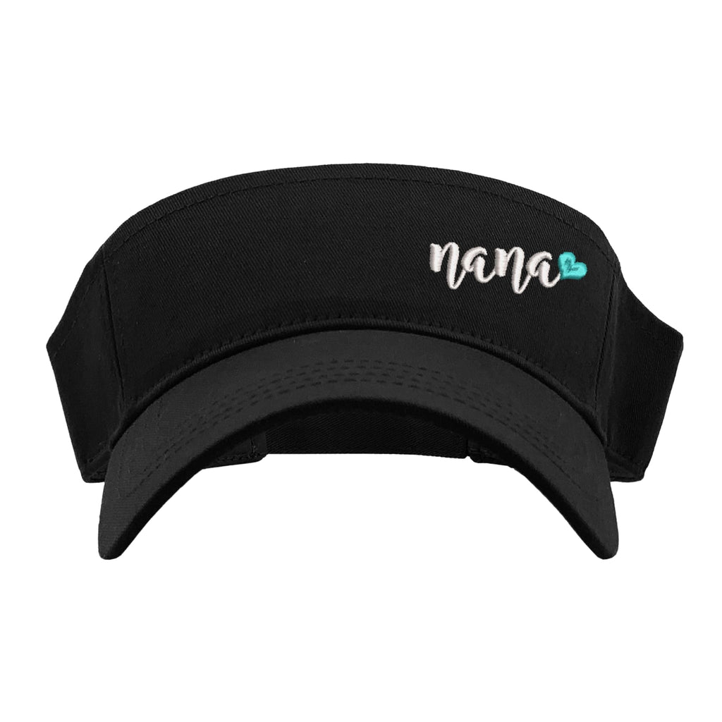 Nana with Heart Visor | Personalized Visor | Nana Hat | Nana Gifts | Grandma Gift | Mamaw, Memaw, Grammy etc | Sun Visor | Golf Visor