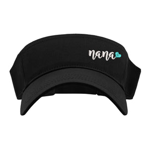 Nana with Heart Visor | Personalized Visor | Nana Hat | Nana Gifts | Grandma Gift | Mamaw, Memaw, Grammy etc | Sun Visor | Golf Visor