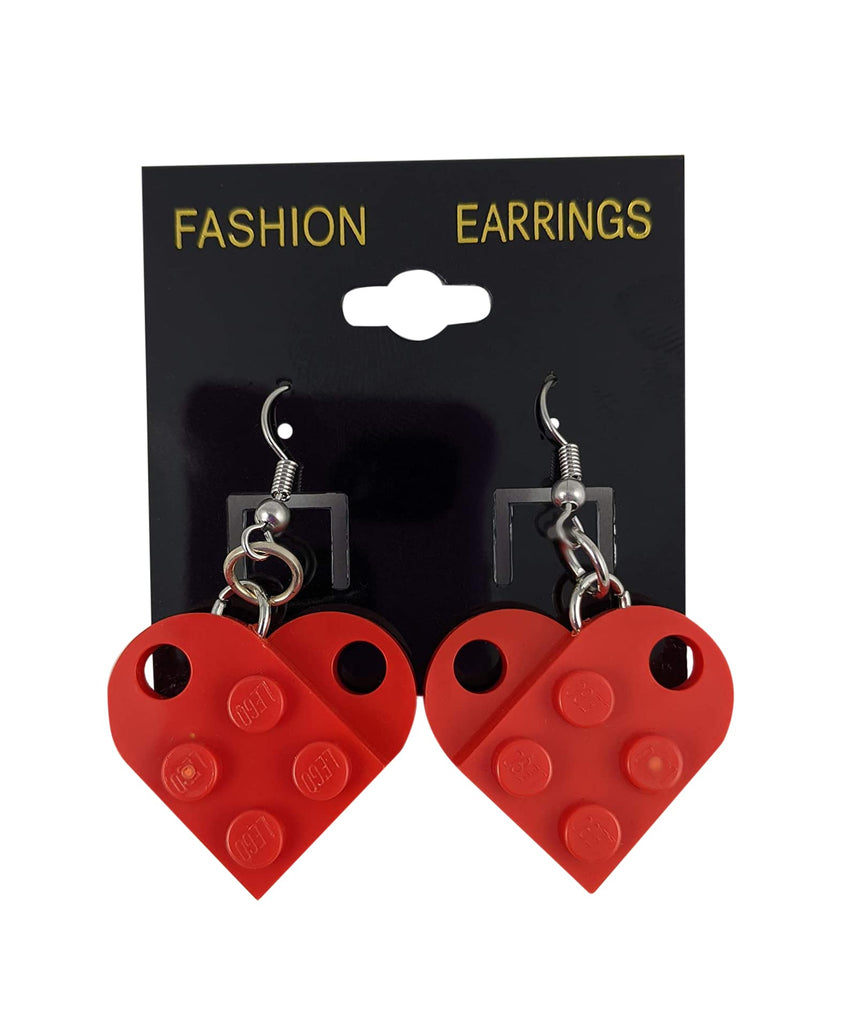 BrickCrafts Heart Dangle Earrings