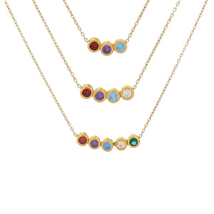Family Birthstone Necklace For Women Custom Sterling Silver Pendant Jewelry Mom Grandma Necklace With Birthstone 14k Gold Plated Personalized Mother Gifts