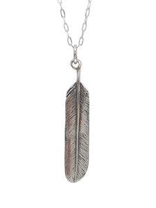 EnCharmed Sterling Silver Eagle Feather Native American Charm Necklace, 18"