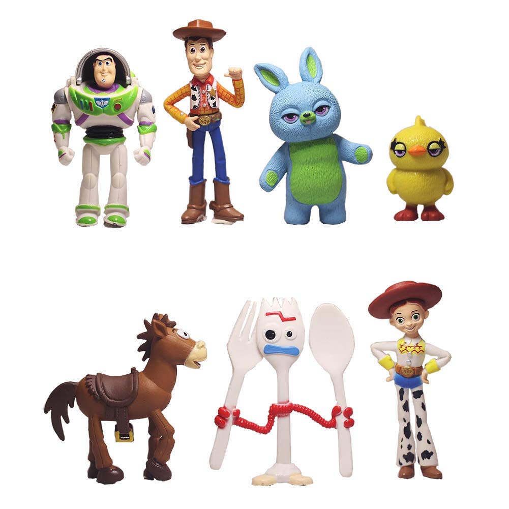 7 PCS Toy Stry Cake Toppers Mini Figurines Cupcake Decorations Cute Premium Party Supplies Cartoon Action Figures