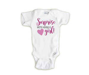 Gender reveal, Surprise we're having a GIRL, It's a girl, Pregnancy Announcement