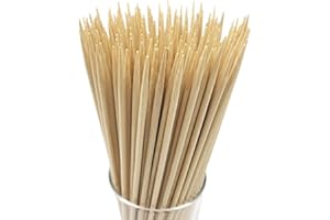 HOPELF 6" Natural Bamboo Skewers for BBQ?Appetiser?Fruit?Cocktail?Kabob?Chocolate Fountain?Grilling?Barbecue?Kitchen?Crafting and Party. ?=4mm, More Size Choices 8"/10"/12"/14"/16"/30"(100 PCS)