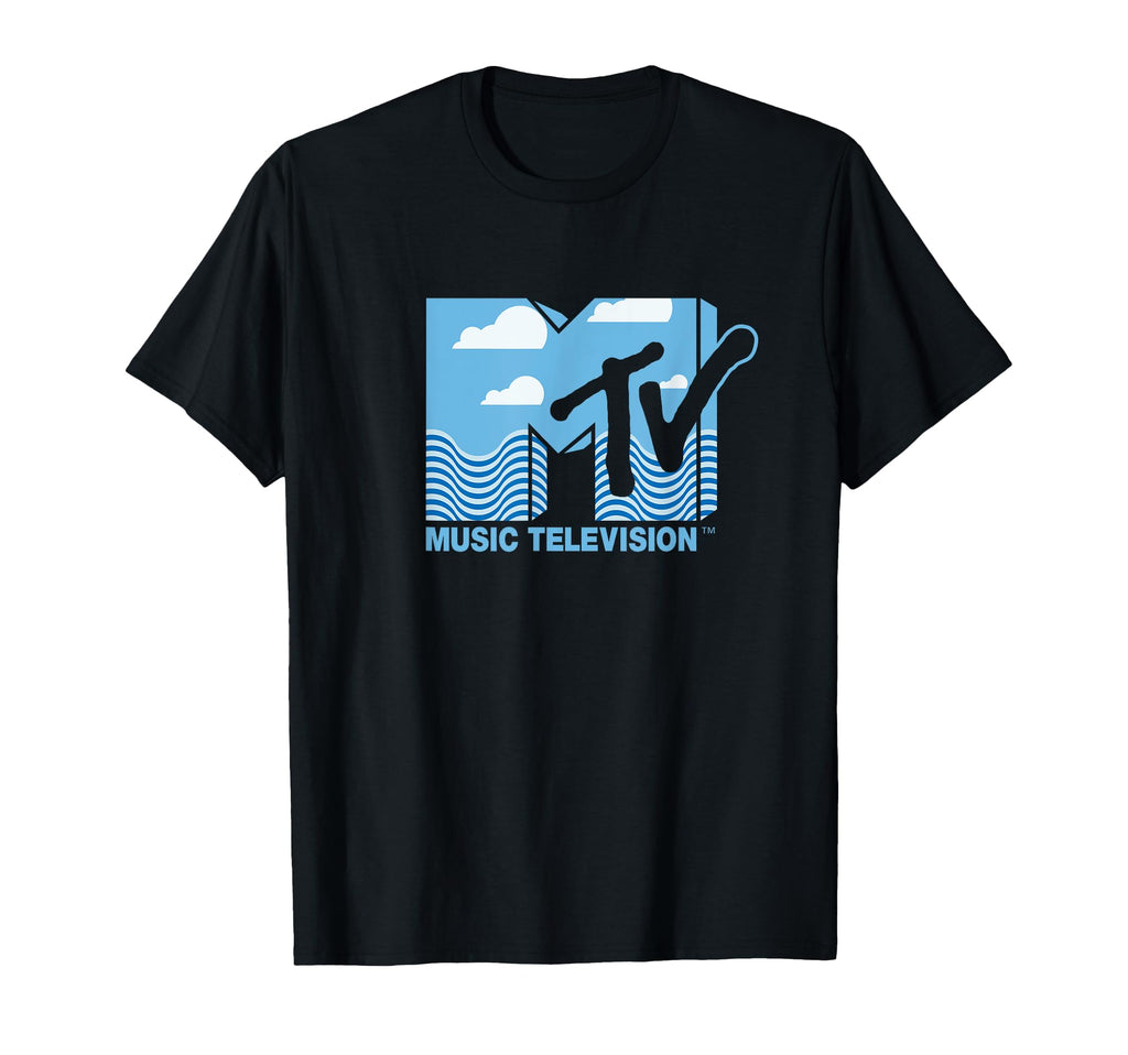 Mademark x MTV - The official MTV Logo with water, clouds and a blue sky T-Shirt