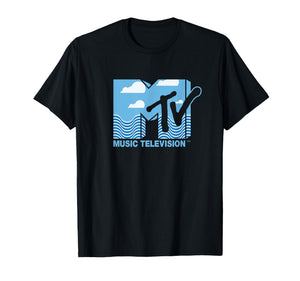 Mademark x MTV - The official MTV Logo with water, clouds and a blue sky T-Shirt