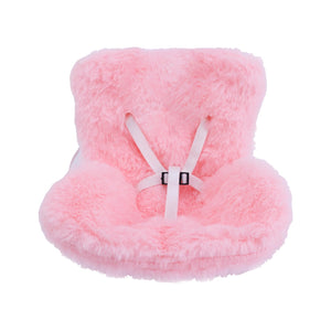 BOXOB Car Seat for Dolls, Cute Safety Have a Seat with Soft Furry Cushion Pink Sofa Car Air Vents Clip Desktop Decor Chair to Display Doll Toy Ornaments Decorations Accessories