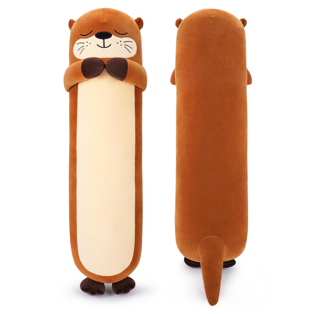Large Otter Stuffed Animal,33.5” Long Otter Plush,Kawaii Plush Toys,Cute Plushies Animal Gifts,Animals Body Pillow Sleeping Hugging Pillow Cushion Doll for Kids Adults Birthday