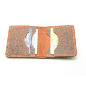 Personalized handmade Minimalist Bifold Wallet, Men's Minimalist Card Holder Distressed Leather Wallet