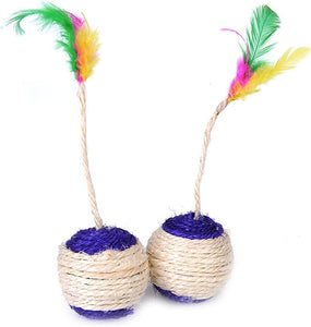 Sisal Rope Toy Scratching Toy for Kitten Cats Teaser Scratcher Toy Supplies New Year