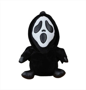 Spooky Horror Plush with Phantom Mask Ultra Soft Horror Stuffed Animal for Halloween Decor Bulk Scary Movie Merch & Creepy Doll Alternative