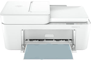 White HP printer with a label indicating '3 Months Instant Ink Included' on a white background