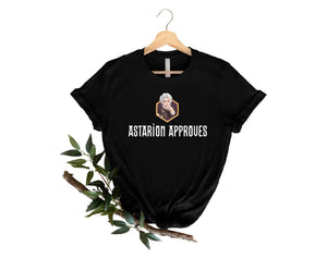 Astarion Approval Shirt, Baldur's Gate 3, High Elf Rogue Tee, Astarion Merchandise, Bulders, Astarion Rogue Apparel Multicolor