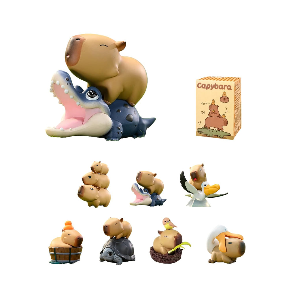 Capybara Blind Box Figures, Random Design Action Figures Collectible Toys Home Decorations for Gifts, Single Box
