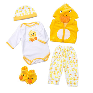 Reborn Baby Doll Clothes Yellow Duck Outfits for 16-18 Inch Baby Doll,17 Inch Reborn Newborn Baby Doll Clothes Accessories Girl & Boy