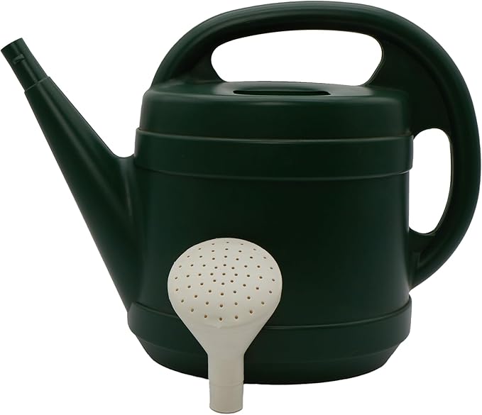 Standard Watering Can - Plant Watering Can - Small Plastic Garden Water Pot for Indoor Outdoor Plants Flowers by The HC Companies, 2 Gallon, Cool Gray