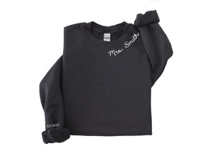 Up2ournecksinfabric, Mrs Sweatshirt - Custom Mrs Sweatshirt - New Mrs - Honeymoon Pajamas - Wedding Gift - Future Mrs. Gift