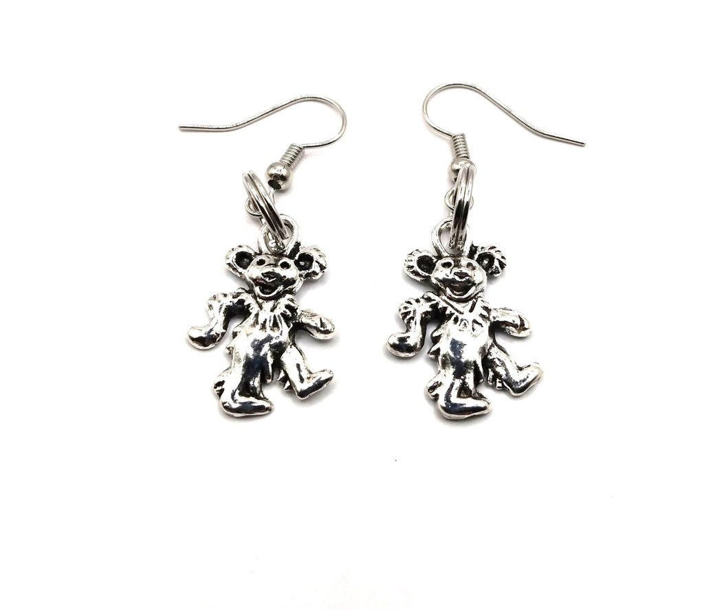 Bear Earrings Dangles Dancing Charm for Teen Women Girls Handmade Beach Hemp Jewelry