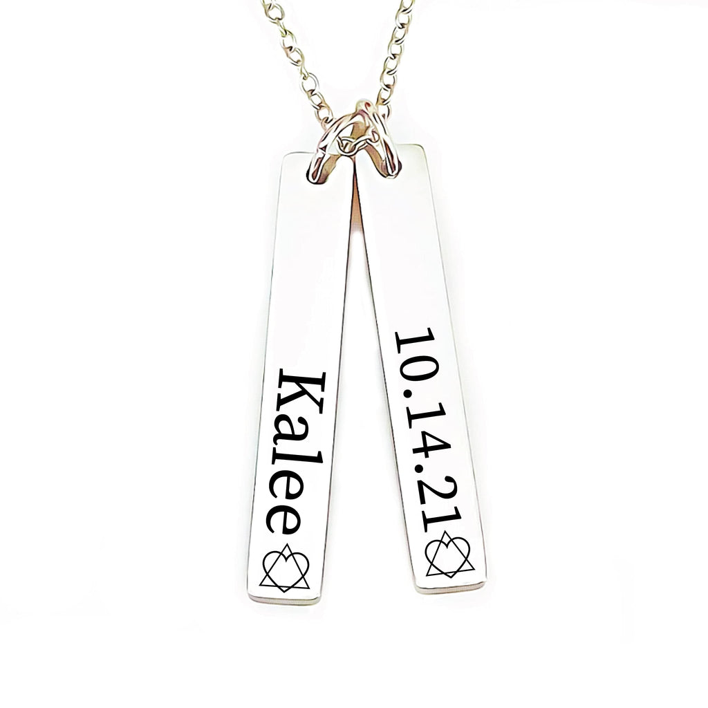 Adoption Necklace Adoption Gift for Her Personalized Adoption Heart Jewelry Personalized Name Date Pendant Necklace Adoption Date for Adoption ADOPT-PEND