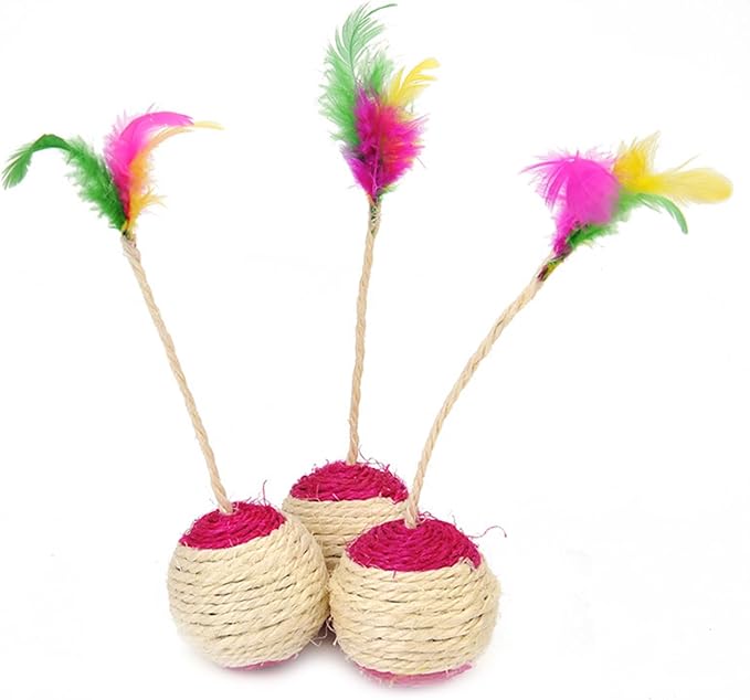Sisal Rope Toy Scratching Toy for Kitten Cats Teaser Scratcher Toy Supplies New Year
