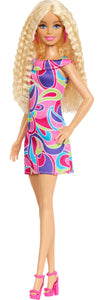 Barbie Fashionistas Doll #223 with Blonde Wavy Hair, Totally Hair-Inspired Dress & Accessories, 65th Anniversary Collectible Toy