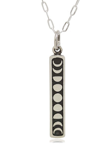 EnCharmed Sterling Silver Moon Phase Charm Necklace, 18"