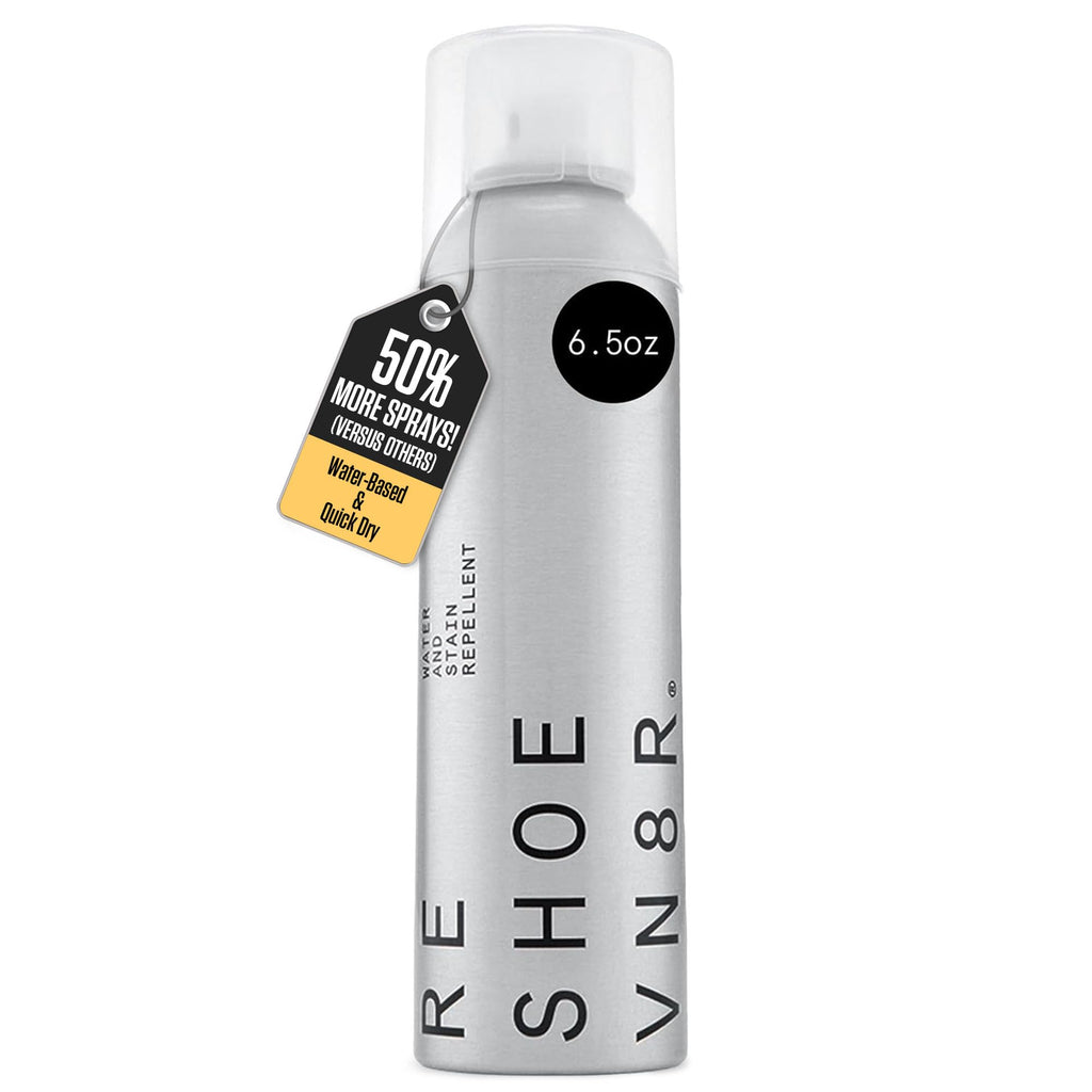 RESHOEVN8R Shoe Protector Spray - Rain and Stain - (6.5oz) - Waterproof Spray for Shoes, Quick-Drying, No Chemicals, Sneakers, Suede, Canvas, Light Leather, White Shoe - Long Lasting Protector