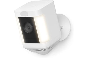 Ring Spotlight Cam Plus, Battery | Home or business security with HD video, Two-Way Talk, Color Night Vision, and Security Siren (2022 release) - White