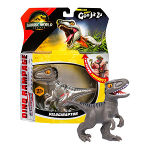 Jurassic World Rebirth Dino Rampage Heroes of Goo JIT Zu Velociraptor, Super Squishy and Stretchy, with Rampage Action Chomping Jaws and A Unique Goo Filling, 3 to Collect
