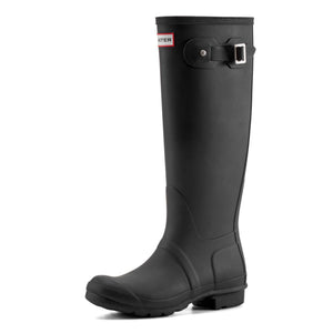 Hunter Women's Original Tall Rain Boots, Black, 10 Medium
