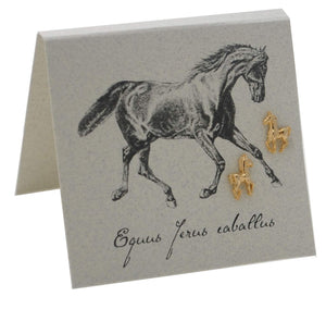 Horse Stud Earrings - 14k gold over sterling silver