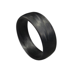 Full Carbon Fiber Legacy Ring, Men's or Women's Wedding Band, Matte Finish, Black, Durable, Scratch Resistant, Waterproof, Handcrafted in the USA, Custom Band Widths