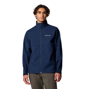 Columbia Mens Ascender Softshell Full Zip Rain Jacket, Collegiate Navy, 2X