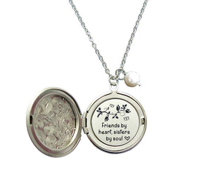 Unbiological sister jewelry Soul Sisters gift long locket necklace,bridal party present,moving away Besties gift,Sister in law,bridesmaid gift