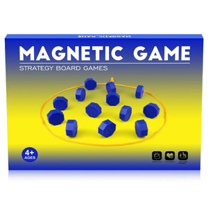 Magnetic Chess Game with Full-Size Stones, Magnet Game with String, for Family & Party & Travel & Camping, Puzzle Strategy Games, 2 Player Games for Kids & Adults